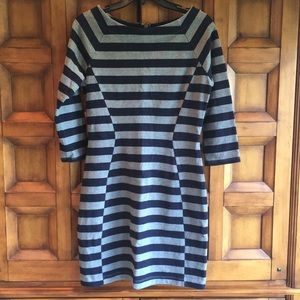 Gap navy and grey striped dress NWT Small